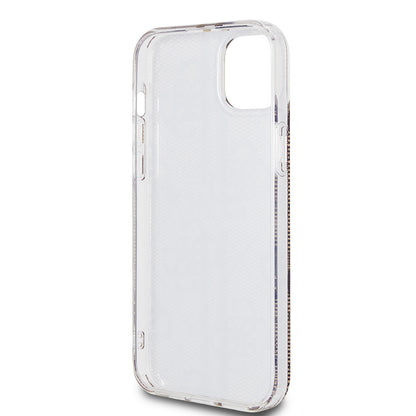 Étui pour Apple iPhone 15 Plus, Guess, IML 4G Gold Stripe, Marron