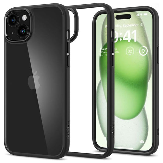 Hülle für Apple iPhone 15 Plus, Spigen, Ultra Hybrid, Mattschwarz