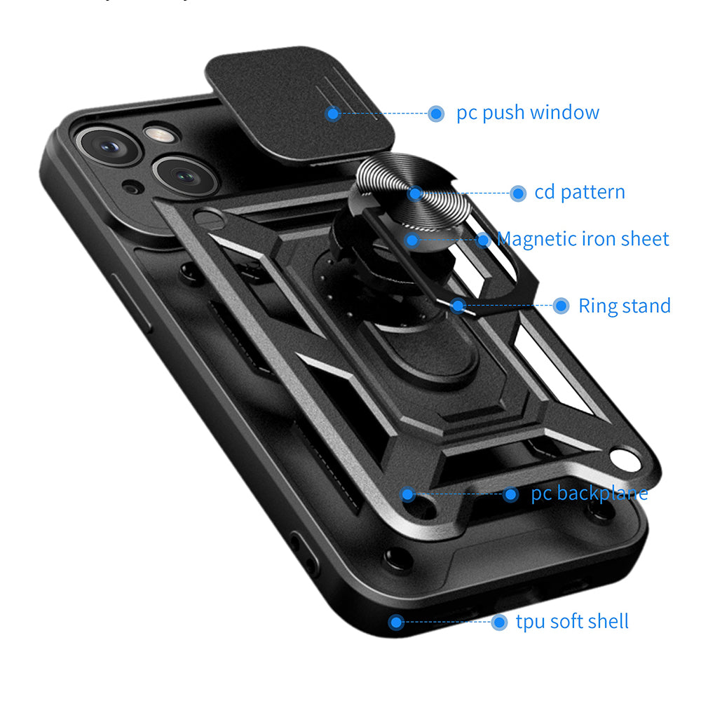 Custodia per Apple iPhone 15 Plus, Techsuit, CamShield, Verde