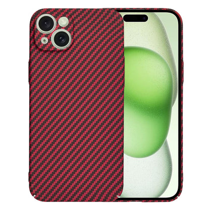 Custodia per Apple iPhone 15 Plus, Techsuit, Carbonite FiberShell, Rossa