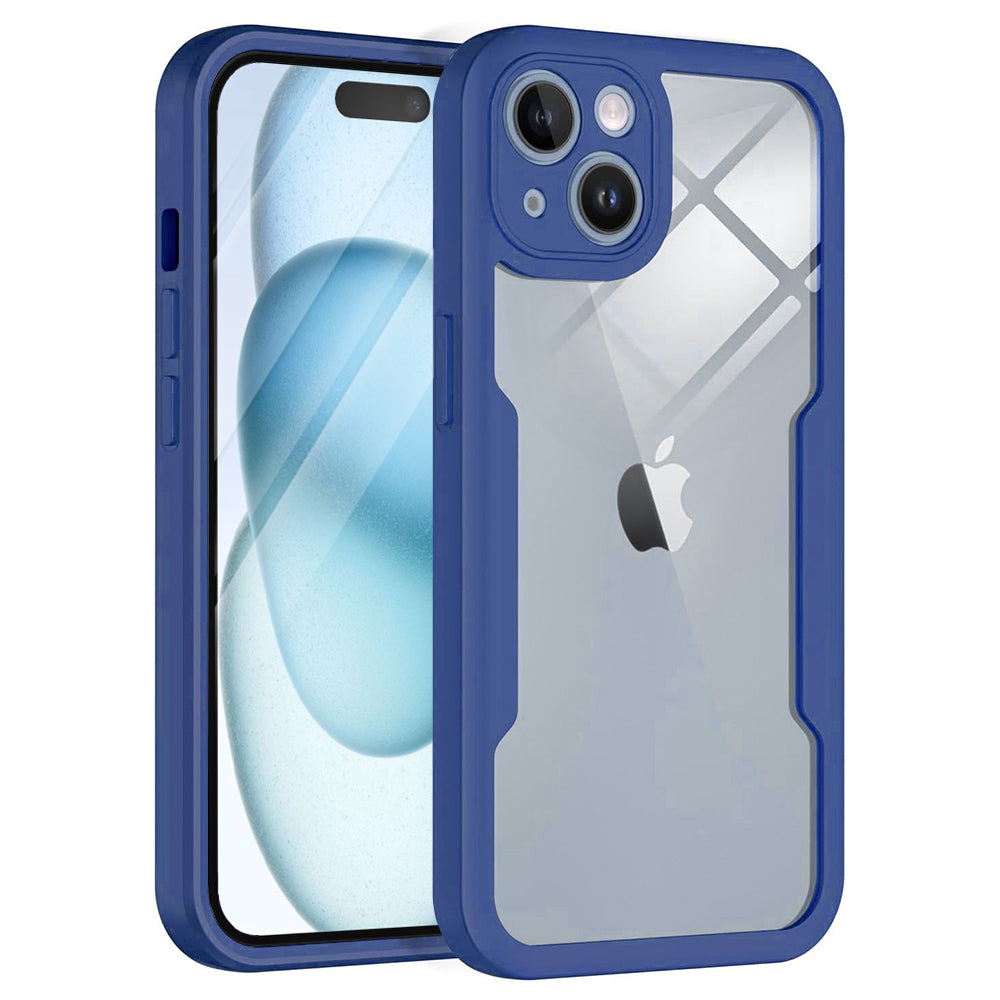 Custodia per Apple iPhone 15 Plus, Techsuit, ColorVerse 360, Blu