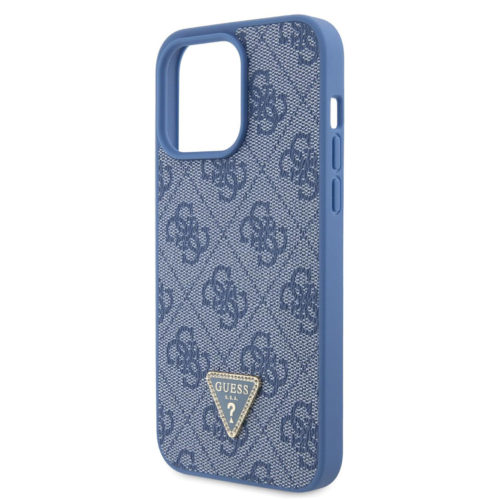 Étui pour Apple iPhone 15 Pro, Guess, Crossbody 4G Metal Logo, Bleu