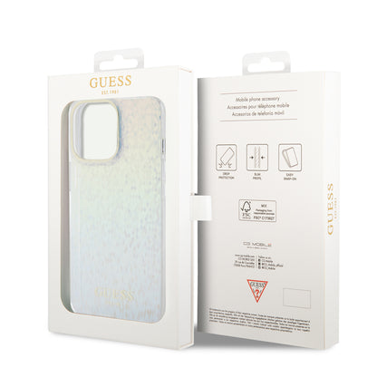 Custodia per Apple iPhone 15 Pro, Guess, IML Faceted Mirror Disco Iridescent, Multicolore