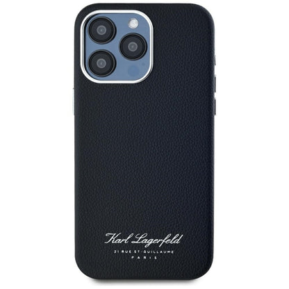 Étui pour Apple iPhone 15 Pro, Karl Lagerfeld, Grained Hotel RSG, Noir