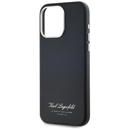 Étui pour Apple iPhone 15 Pro, Karl Lagerfeld, Grained Hotel RSG, Noir