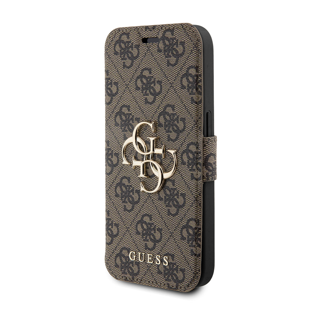 Custodia per Apple iPhone 15 Pro Max, Guess, 4G Book, Marrone