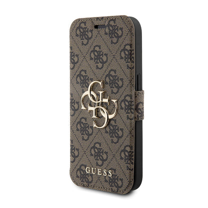 Custodia per Apple iPhone 15 Pro Max, Guess, 4G Book, Marrone