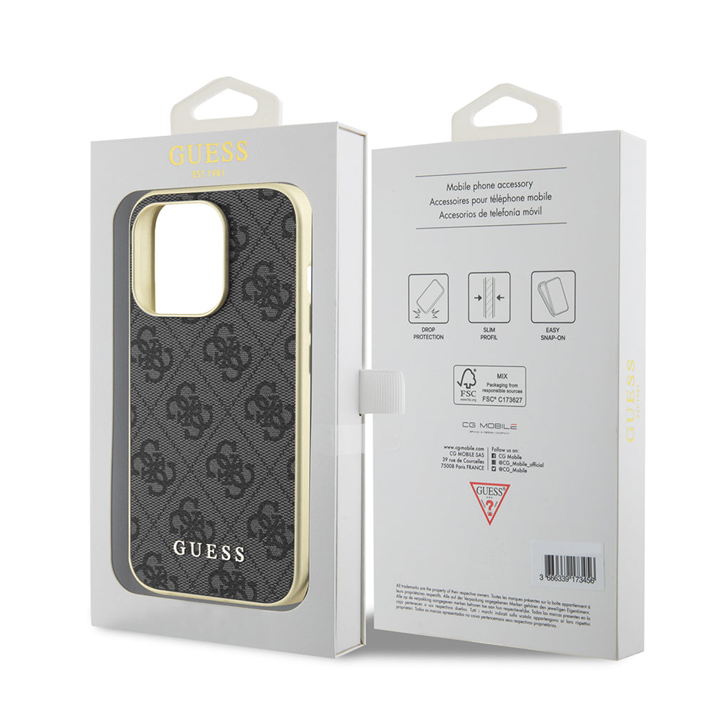Custodia per Apple iPhone 15 Pro Max, Guess, 4G Charm, Grigio