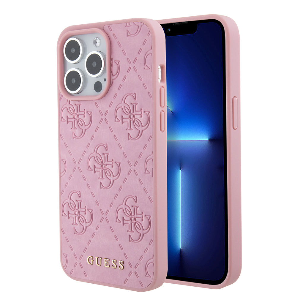Étui pour Apple iPhone 15 Pro Max, Guess, 4G Estampé, Rose