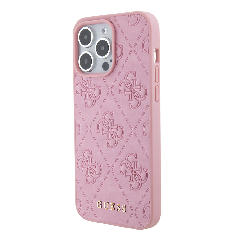 Étui pour Apple iPhone 15 Pro Max, Guess, 4G Estampé, Rose