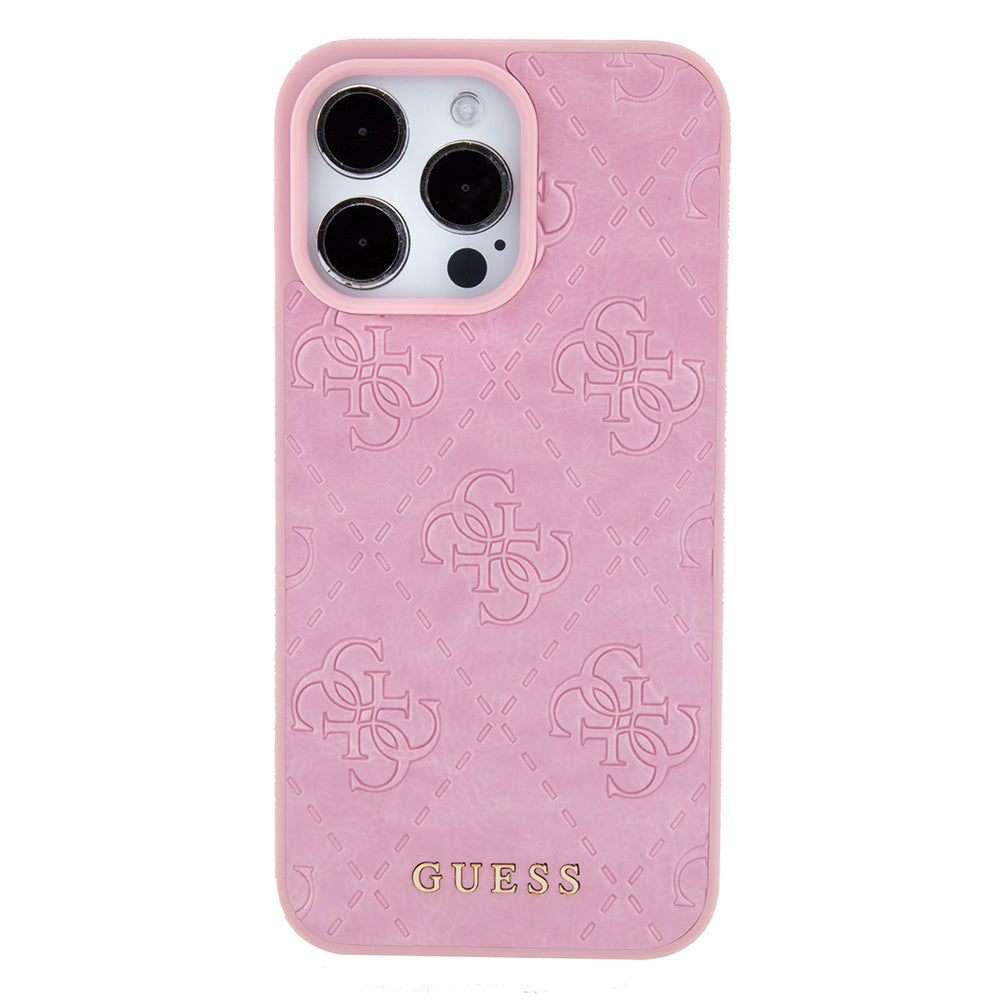 Étui pour Apple iPhone 15 Pro Max, Guess, 4G Estampé, Rose