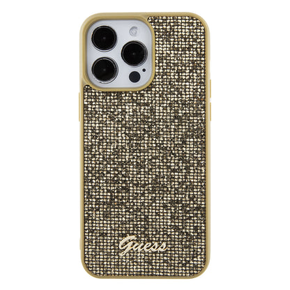Étui pour Apple iPhone 15 Pro Max, Guess, Disco Metal Script, Doré