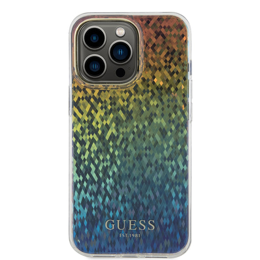 Étui pour Apple iPhone 15 Pro Max, Guess, IML Faceted Mirror Disco Iridescent, Multicolore