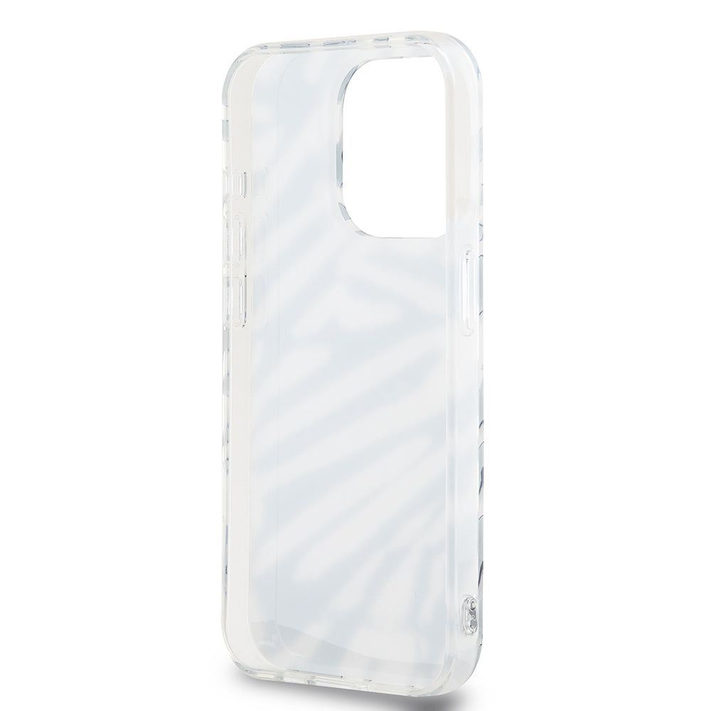 Custodia per Apple iPhone 15 Pro Max, Karl Lagerfeld, IML Luxury Zebra Pattern con Cinturino, Nera