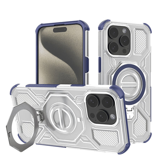 Coque pour Apple iPhone 15 Pro Max, Techsuit, Carbon Shield Pro, Bleue