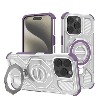 Custodia per Apple iPhone 15 Pro Max, Techsuit, Carbon Shield Pro, Viola