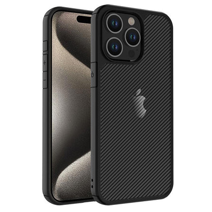 Étui pour Apple iPhone 15 Pro Max, Techsuit, CarbonFuse, Noir