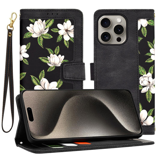 Hülle für Apple iPhone 15 Pro Max, Techsuit, FlipCraft, Schwarz