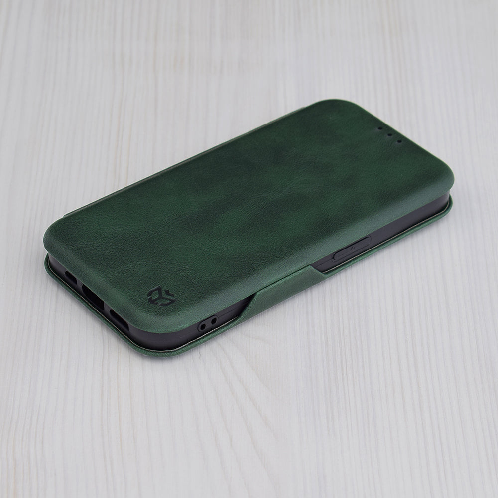 Coque pour Apple iPhone 15 Pro Max, Techsuit, Safe Wallet Plus, Vert