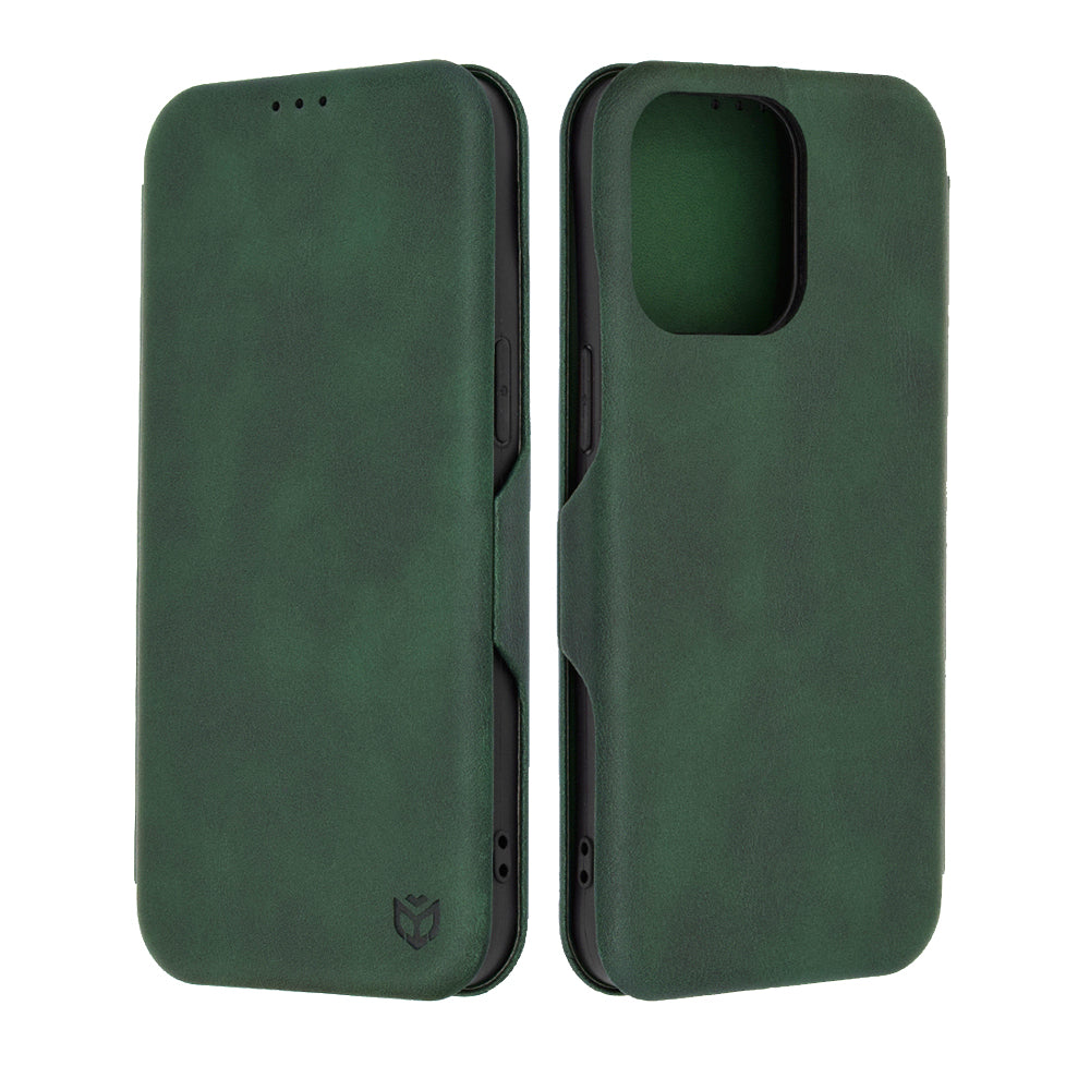 Coque pour Apple iPhone 15 Pro Max, Techsuit, Safe Wallet Plus, Vert