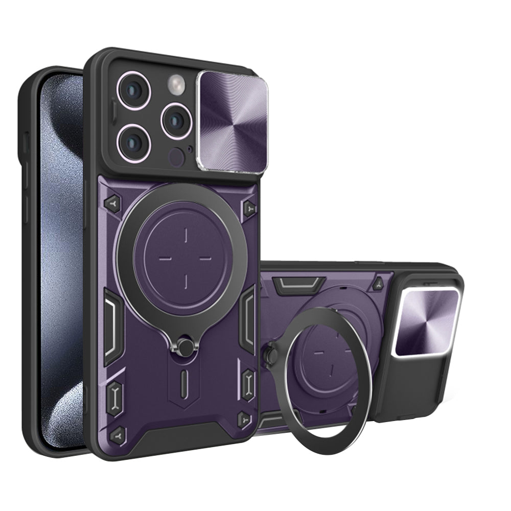 Custodia per Apple iPhone 15 Pro, Techsuit, CamGuard Pro, Viola