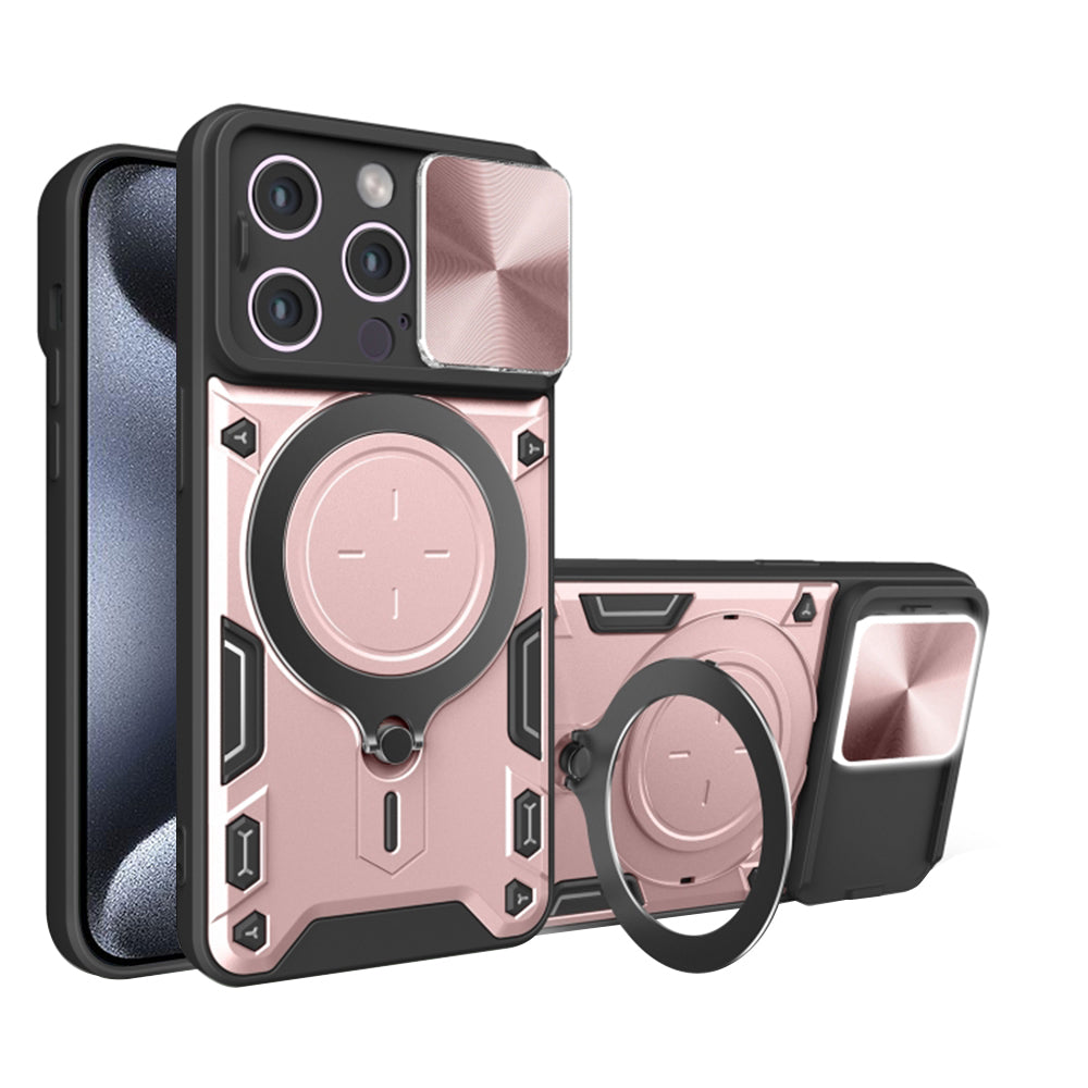 Coque pour Apple iPhone 15 Pro, Techsuit, CamGuard Pro, Rose Doré