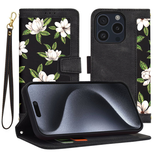 Hülle für Apple iPhone 15 Pro, Techsuit, FlipCraft, Schwarz