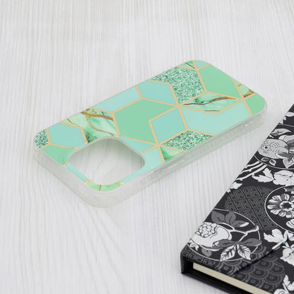 Coque pour Apple iPhone 15 Pro, Techsuit, Marble, Vert