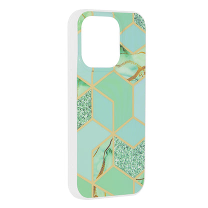 Coque pour Apple iPhone 15 Pro, Techsuit, Marble, Vert