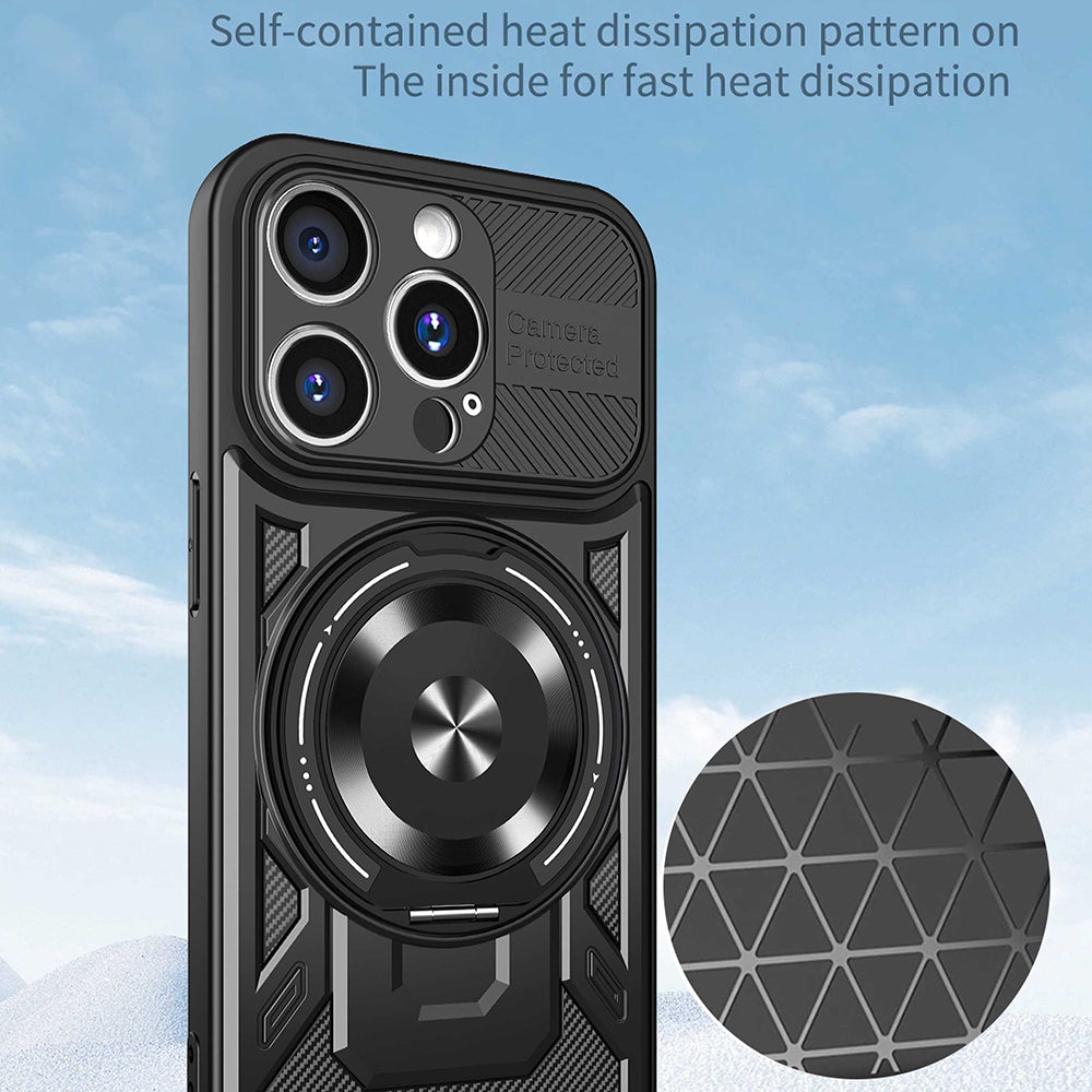 Custodia per Apple iPhone 15 Pro, Techsuit, RuggedCam, Viola