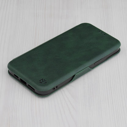 Hülle für Apple iPhone 15 Pro, Techsuit, Safe Wallet Plus, Grün