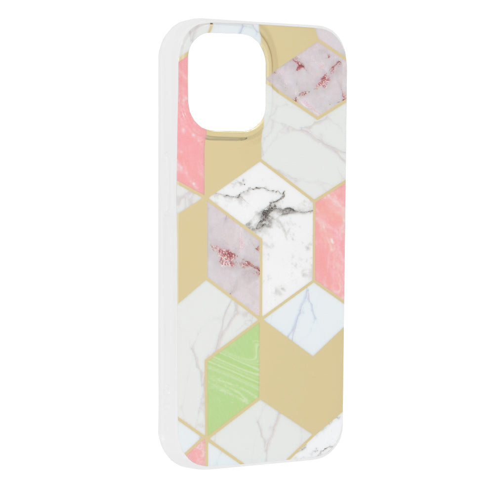 Hülle für Apple iPhone 15, Techsuit, Marble, Lila