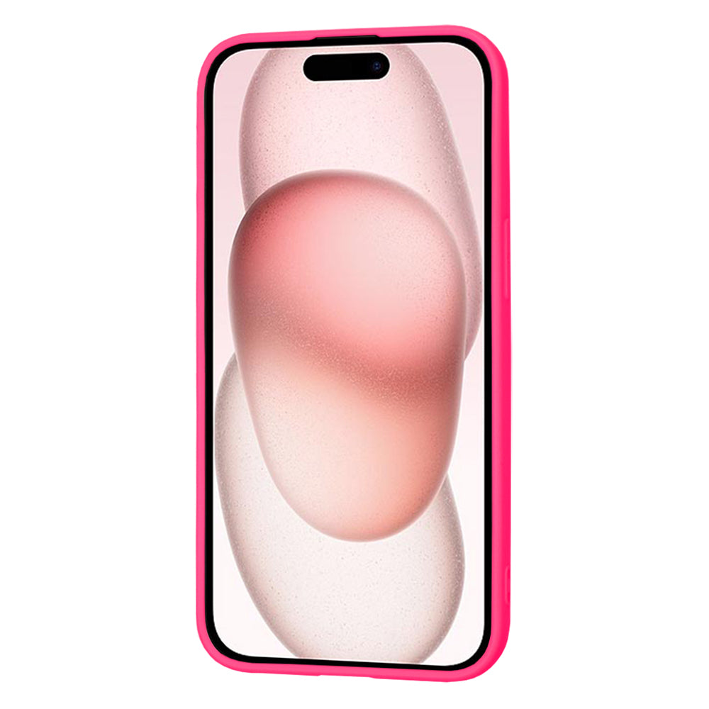 Custodia per Apple iPhone 15, Techsuit, SoftFlex, Rosa Scuro