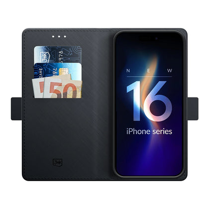 Custodia per Apple iPhone 16, 3MK, Wallet, Nera