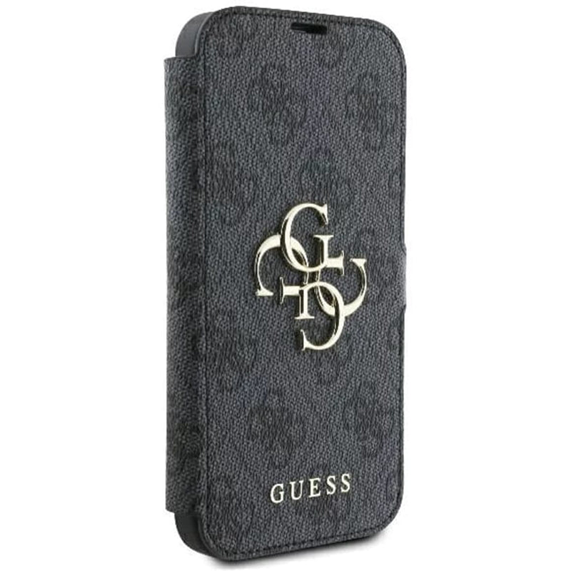 Custodia per Apple iPhone 16, Guess, 4G Book, Nera