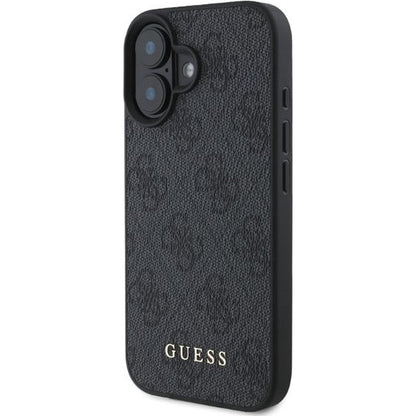 Custodia per Apple iPhone 16, Guess, 4G Classic, Nera