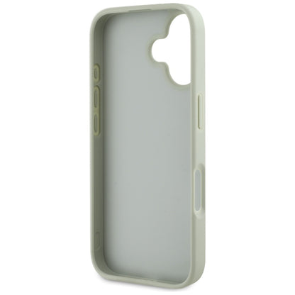 Custodia per Apple iPhone 16, Guess, Grained Big 4G Logo Small Classic Logo, Verde