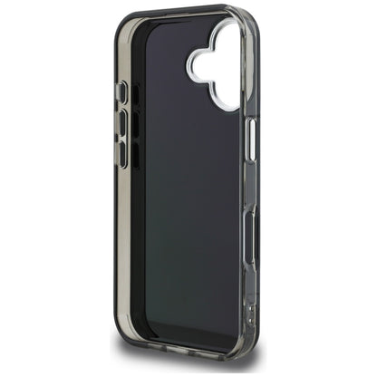 Custodia per Apple iPhone 16, Karl Lagerfeld, IML Aquarelle Logo Karl & Choupette, Nera