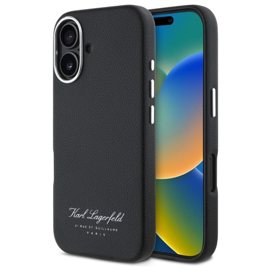 Hülle für Apple iPhone 16, Karl Lagerfeld, RSG, Schwarz