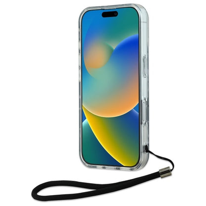 Custodia per Apple iPhone 16, Karl Lagerfeld, Zebra con Cinturino, Viola