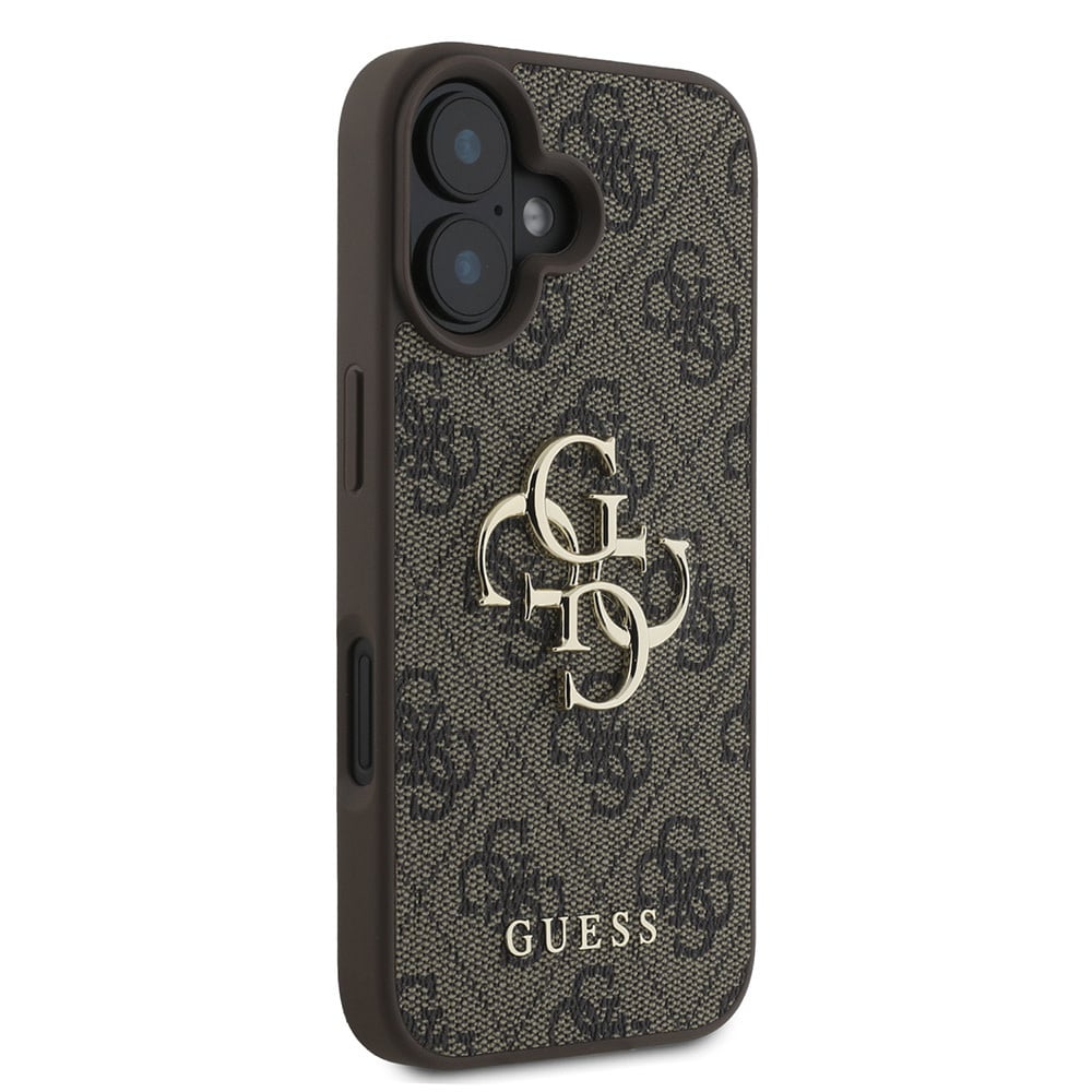 Étui pour Apple iPhone 16 Plus, Guess, 4G Big Logo, Marron