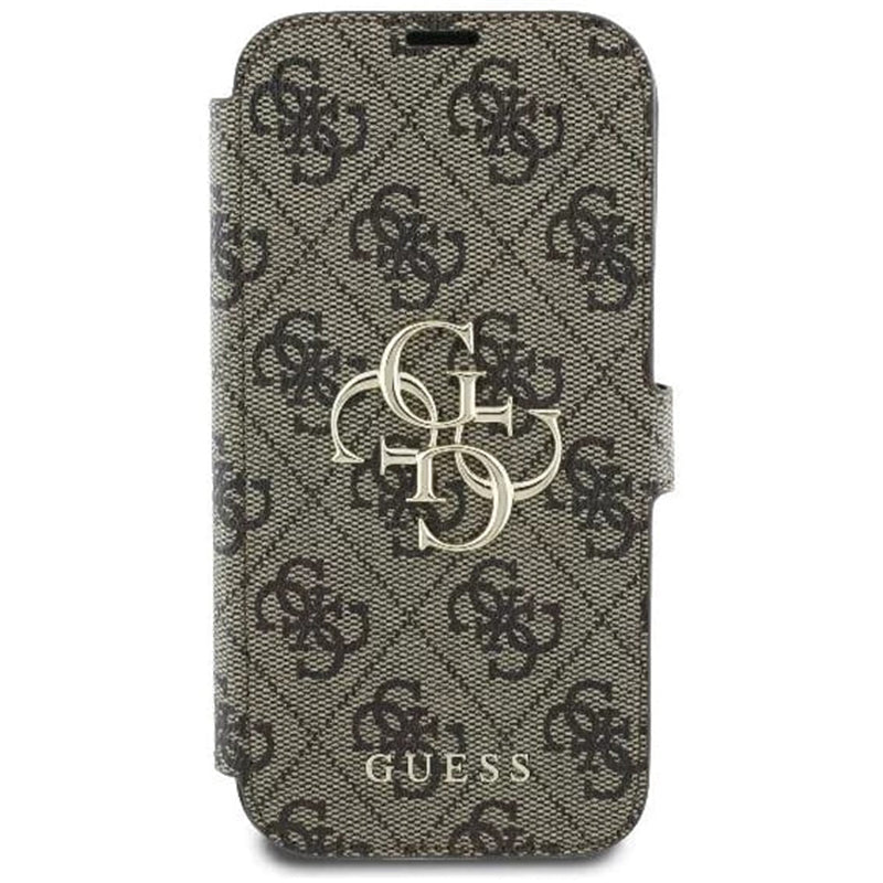 Custodia per Apple iPhone 16 Plus, Guess, 4G Book, Marrone