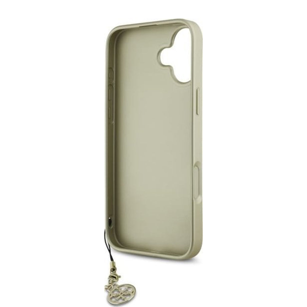 Custodia per Apple iPhone 16 Plus, Guess, 4G Charm, Marrone