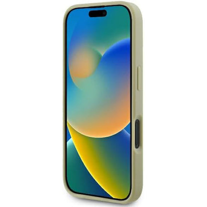 Étui pour Apple iPhone 16 Plus, Guess, Fixed Glitter Big 4G, Doré