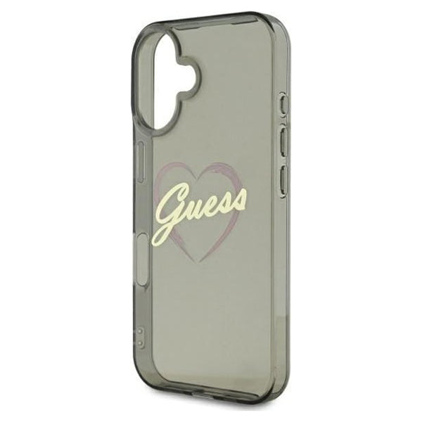 Étui pour Apple iPhone 16 Plus, Guess, IML Heart, Noir