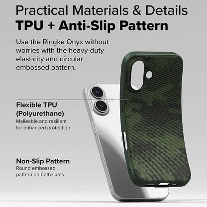 Custodia per Apple iPhone 16 Plus, Ringke, Onyx Design, Verde