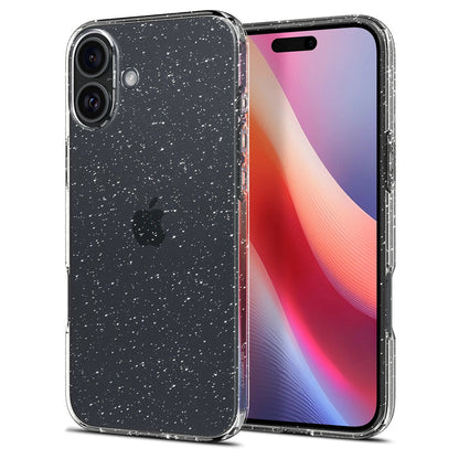 Custodia per Apple iPhone 16 Plus, Spigen, Liquid Crystal Glitter, Trasparente