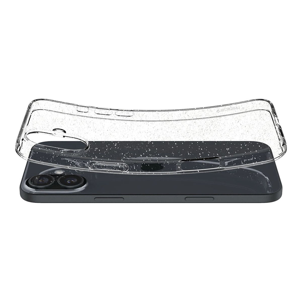 Custodia per Apple iPhone 16 Plus, Spigen, Liquid Crystal Glitter, Trasparente