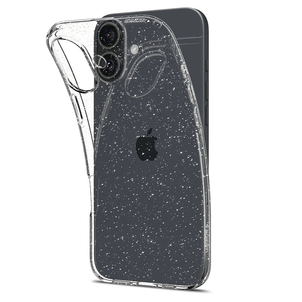 Custodia per Apple iPhone 16 Plus, Spigen, Liquid Crystal Glitter, Trasparente