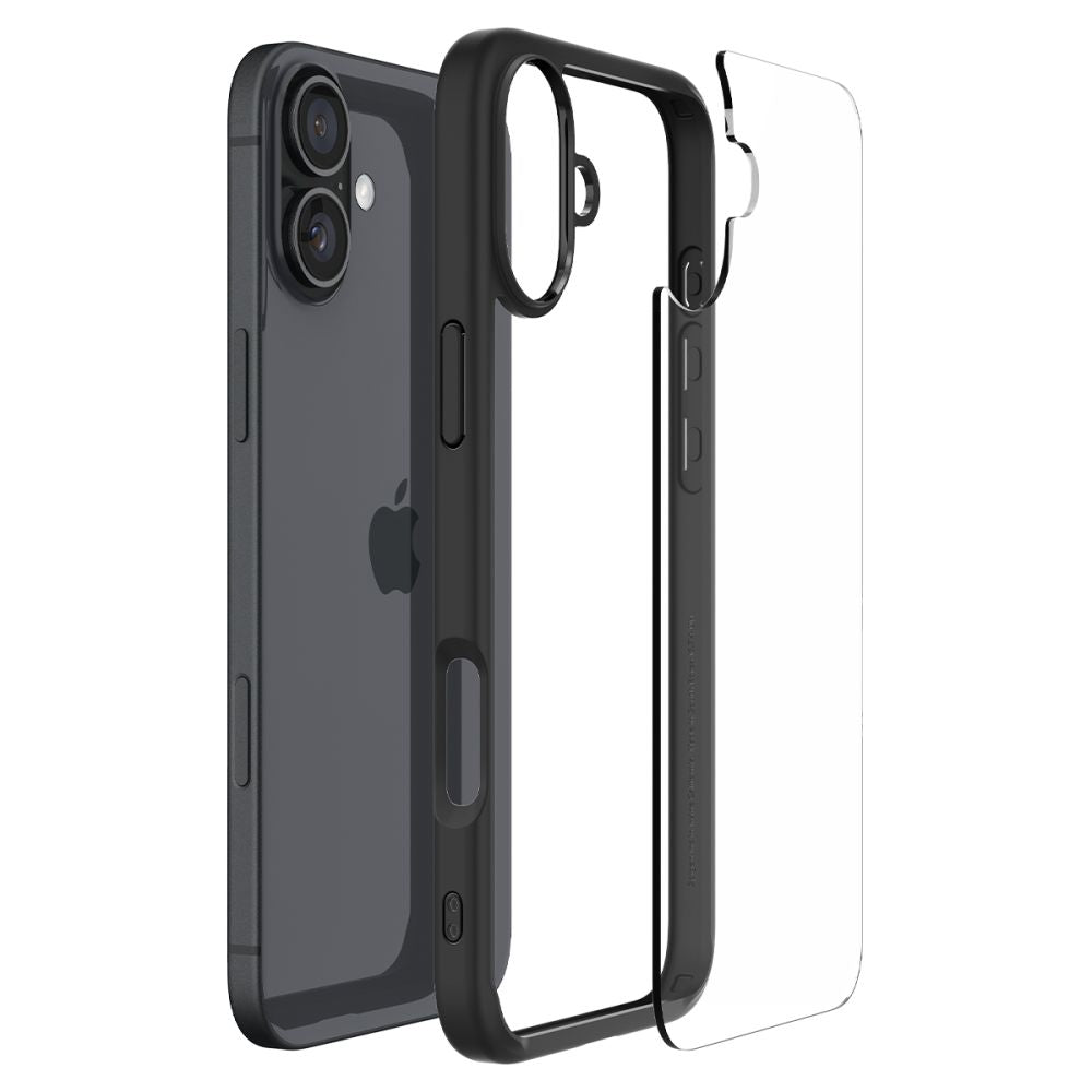 Étui pour Apple iPhone 16 Plus, Spigen, Ultra Hybrid, Noir Mat